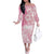 Polynesian Women's Day Off The Shoulder Long Sleeve Dress Plumeria Passion - Pink LT7 Women Pink - Polynesian Pride