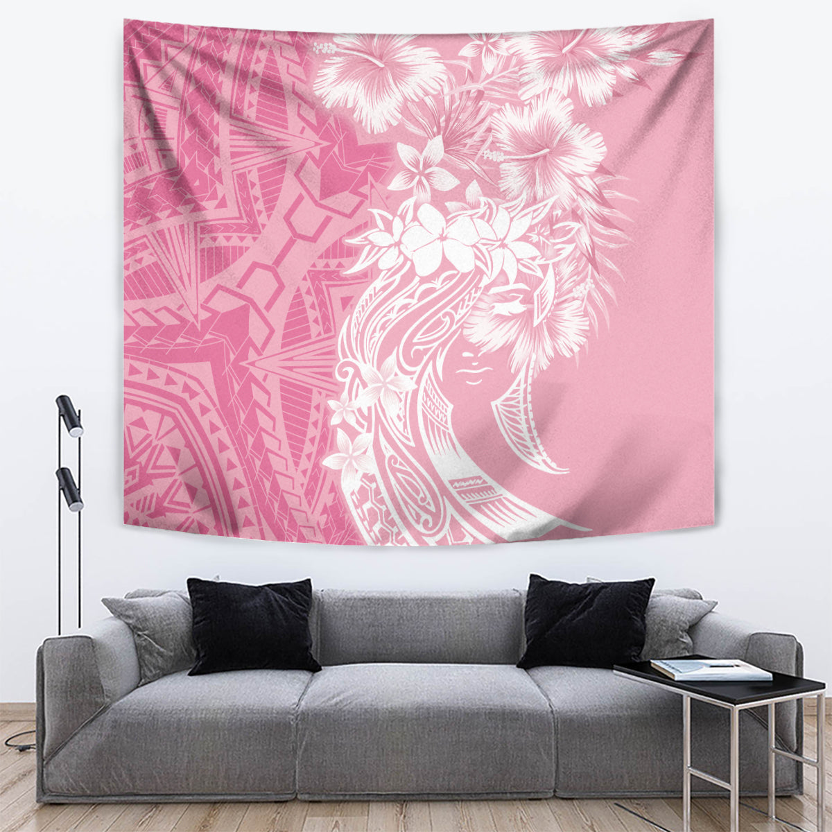 Polynesian Women's Day Tapestry Plumeria Passion - Pink LT7 Pink - Polynesian Pride