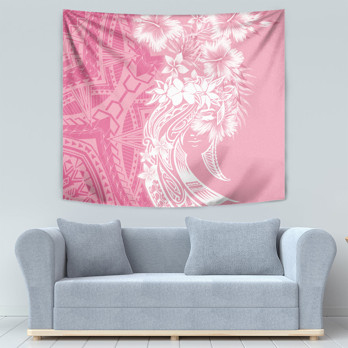 Polynesian Women's Day Tapestry Plumeria Passion - Pink LT7 - Polynesian Pride