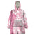 Polynesian Women's Day Wearable Blanket Hoodie Plumeria Passion - Pink LT7 One Size Pink - Polynesian Pride