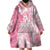 Polynesian Women's Day Wearable Blanket Hoodie Plumeria Passion - Pink LT7 - Polynesian Pride