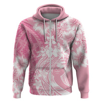 Polynesian Women's Day Zip Hoodie Plumeria Passion - Pink LT7 Zip Hoodie Pink - Polynesian Pride