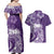 Polynesian Women's Day Couples Matching Off Shoulder Maxi Dress and Hawaiian Shirt Plumeria Passion - Purple LT7 - Polynesian Pride