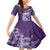 Polynesian Women's Day Family Matching Mermaid Dress and Hawaiian Shirt Plumeria Passion - Purple LT7 Daughter's Dress Purple - Polynesian Pride