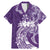 Polynesian Women's Day Family Matching Mermaid Dress and Hawaiian Shirt Plumeria Passion - Purple LT7 Dad's Shirt - Short Sleeve Purple - Polynesian Pride