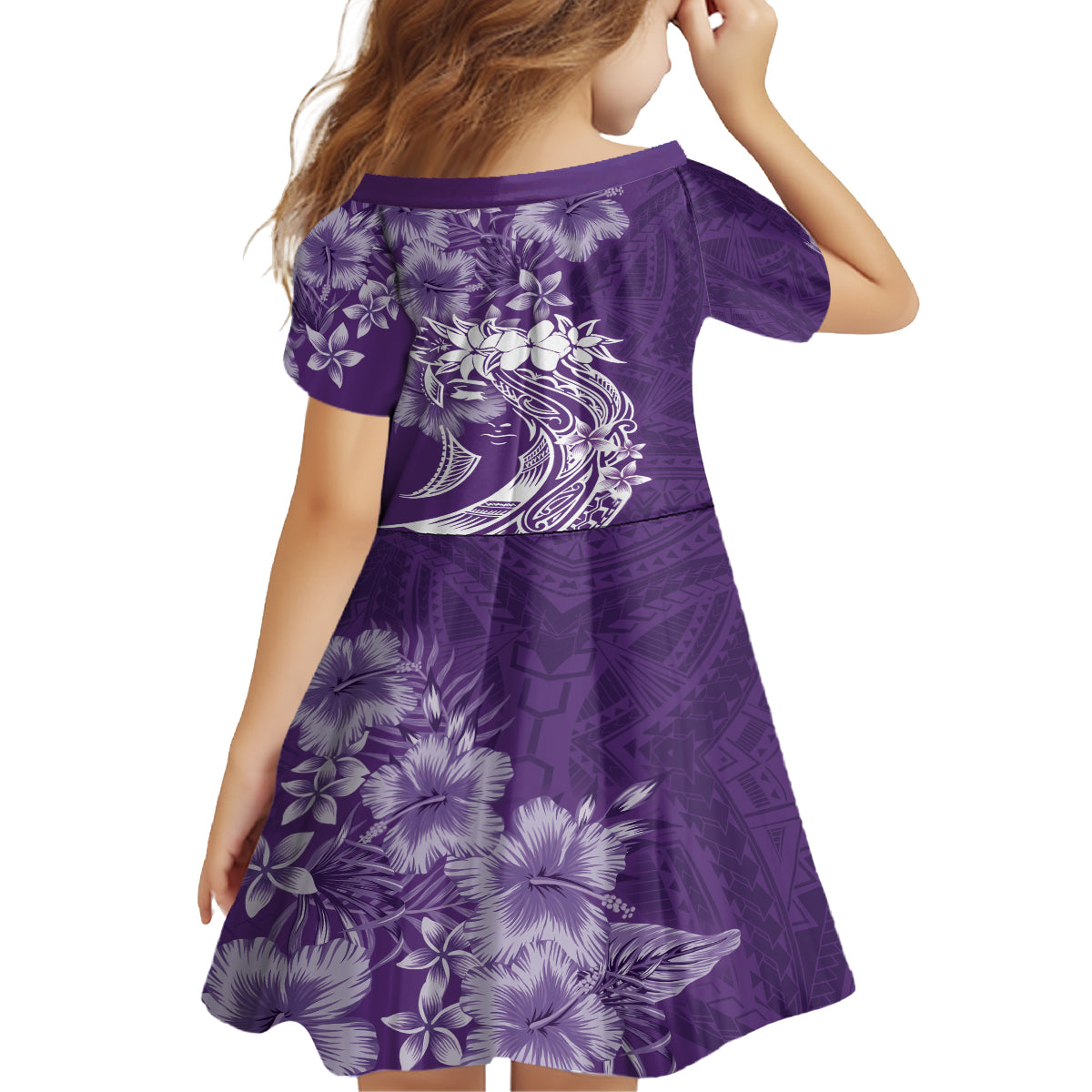Polynesian Women's Day Family Matching Off Shoulder Maxi Dress and Hawaiian Shirt Plumeria Passion - Purple LT7 - Polynesian Pride