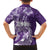 Polynesian Women's Day Family Matching Off Shoulder Short Dress and Hawaiian Shirt Plumeria Passion - Purple LT7 - Polynesian Pride