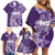 Polynesian Women's Day Family Matching Off Shoulder Short Dress and Hawaiian Shirt Plumeria Passion - Purple LT7 - Polynesian Pride