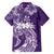 Polynesian Women's Day Family Matching Off Shoulder Short Dress and Hawaiian Shirt Plumeria Passion - Purple LT7 - Polynesian Pride