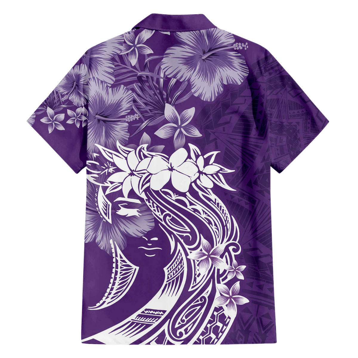 Polynesian Women's Day Family Matching Short Sleeve Bodycon Dress and Hawaiian Shirt Plumeria Passion - Purple LT7 - Polynesian Pride