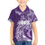 Polynesian Women's Day Family Matching Short Sleeve Bodycon Dress and Hawaiian Shirt Plumeria Passion - Purple LT7 Son's Shirt Purple - Polynesian Pride