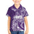 Polynesian Women's Day Family Matching Summer Maxi Dress and Hawaiian Shirt Plumeria Passion - Purple LT7 Son's Shirt Purple - Polynesian Pride