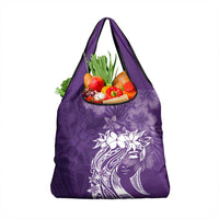 Polynesian Women's Day Grocery Bag Plumeria Passion - Purple LT7 1-pack One Size Purple - Polynesian Pride