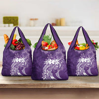 Polynesian Women's Day Grocery Bag Plumeria Passion - Purple LT7 3-pack One Size Purple - Polynesian Pride