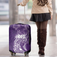 Polynesian Women's Day Luggage Cover Plumeria Passion - Purple LT7 - Polynesian Pride