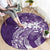 Polynesian Women's Day Round Carpet Plumeria Passion - Purple LT7 - Polynesian Pride