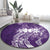 Polynesian Women's Day Round Carpet Plumeria Passion - Purple LT7 - Polynesian Pride