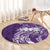 Polynesian Women's Day Round Carpet Plumeria Passion - Purple LT7 - Polynesian Pride