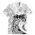 Polynesian Women's Day Family Matching Mermaid Dress and Hawaiian Shirt Plumeria Passion - White LT7 Dad's Shirt - Short Sleeve White - Polynesian Pride