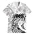 Polynesian Women's Day Family Matching Short Sleeve Bodycon Dress and Hawaiian Shirt Plumeria Passion - White LT7 Dad's Shirt - Short Sleeve White - Polynesian Pride