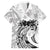 Polynesian Women's Day Family Matching Tank Maxi Dress and Hawaiian Shirt Plumeria Passion - White LT7 Dad's Shirt - Short Sleeve White - Polynesian Pride