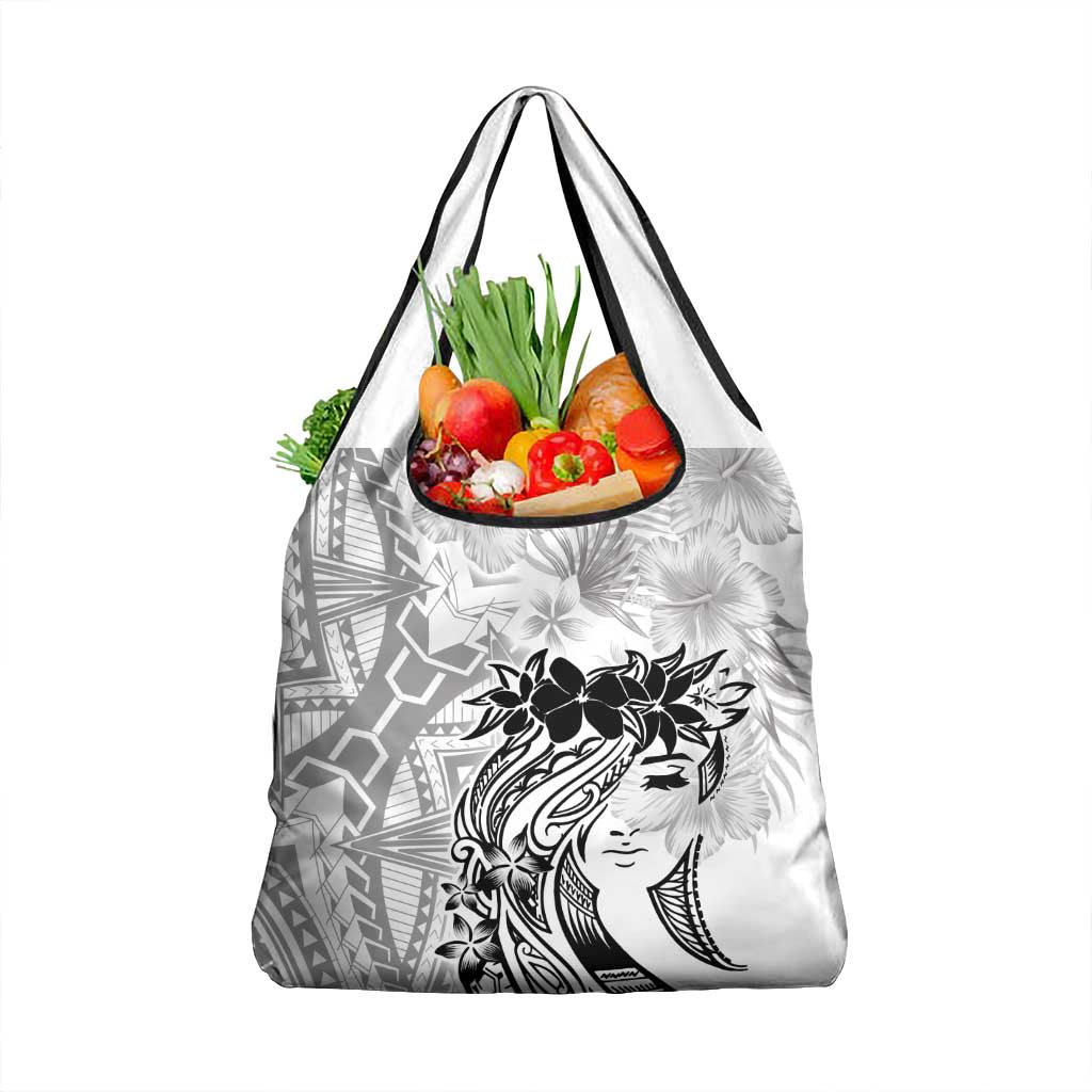 Polynesian Women's Day Grocery Bag Plumeria Passion - White LT7 1-pack One Size White - Polynesian Pride
