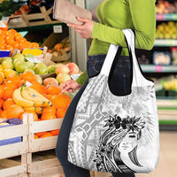 Polynesian Women's Day Grocery Bag Plumeria Passion - White LT7 - Polynesian Pride
