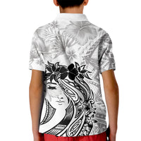 Polynesian Women's Day Kid Polo Shirt Plumeria Passion - White LT7 - Polynesian Pride