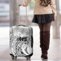 Polynesian Women's Day Luggage Cover Plumeria Passion - White LT7 - Polynesian Pride