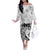 Polynesian Women's Day Off The Shoulder Long Sleeve Dress Plumeria Passion - White LT7 Women White - Polynesian Pride