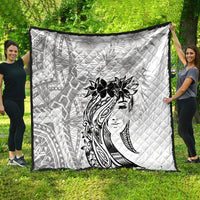 Polynesian Women's Day Quilt Plumeria Passion - White LT7 - Polynesian Pride