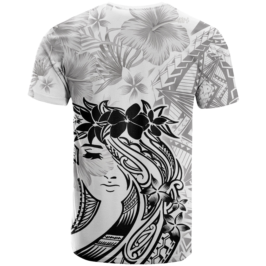Polynesian Women's Day T Shirt Plumeria Passion - White LT7 - Polynesian Pride