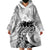 Polynesian Women's Day Wearable Blanket Hoodie Plumeria Passion - White LT7 - Polynesian Pride