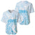 Polynesian Women's Day Baseball Jersey Plumeria Passion - Turquoise LT7 - Polynesian Pride