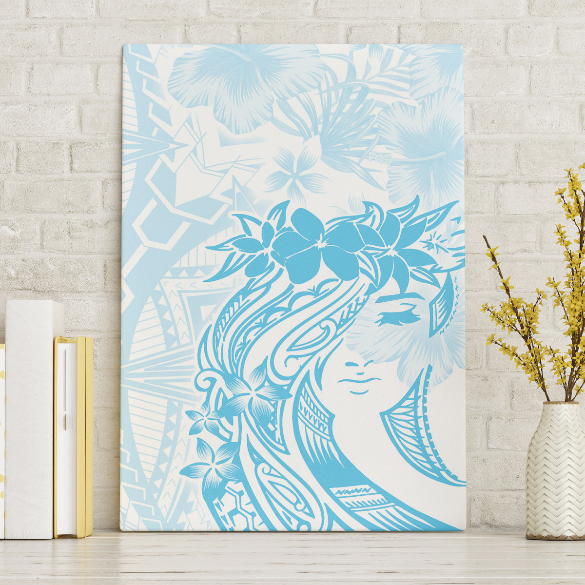 Polynesian Women's Day Canvas Wall Art Plumeria Passion - Turquoise LT7 Turquoise - Polynesian Pride