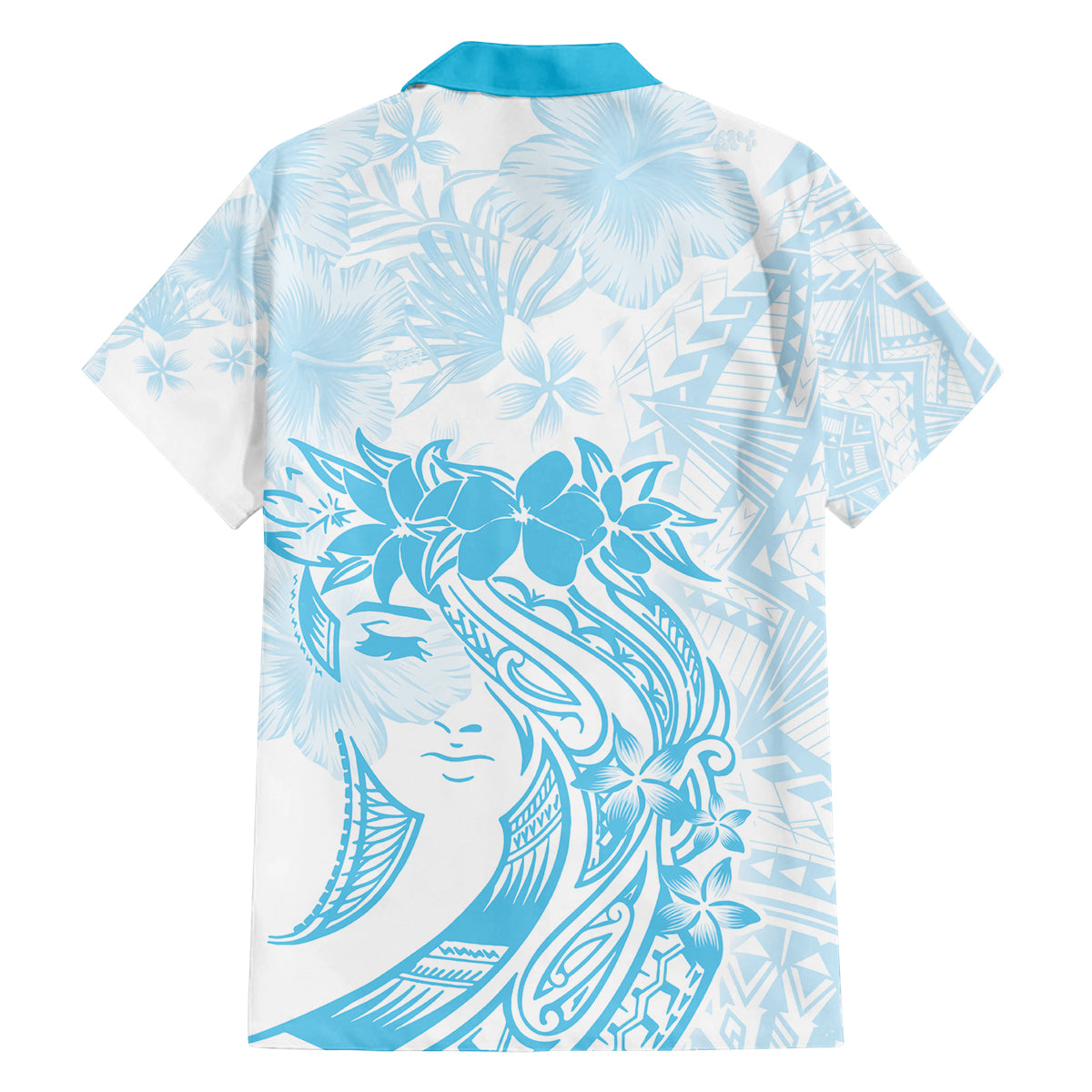 Polynesian Women's Day Family Matching Long Sleeve Bodycon Dress and Hawaiian Shirt Plumeria Passion - Turquoise LT7 - Polynesian Pride