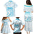 Polynesian Women's Day Family Matching Puletasi and Hawaiian Shirt Plumeria Passion - Turquoise LT7 - Polynesian Pride