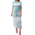 Polynesian Women's Day Family Matching Puletasi and Hawaiian Shirt Plumeria Passion - Turquoise LT7 Mom's Dress Turquoise - Polynesian Pride