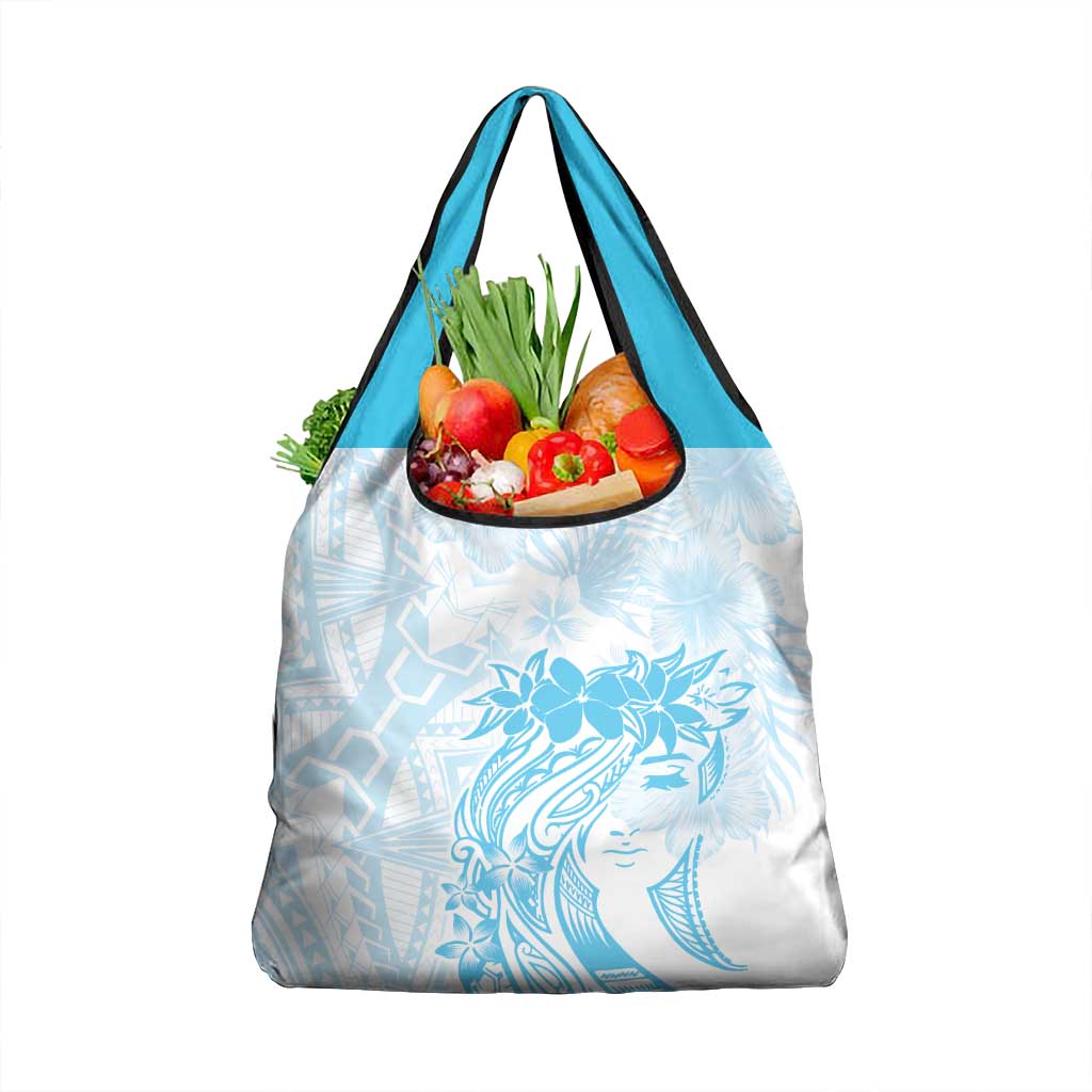Polynesian Women's Day Grocery Bag Plumeria Passion - Turquoise LT7 1-pack One Size Turquoise - Polynesian Pride