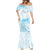 Polynesian Women's Day Mermaid Dress Plumeria Passion - Turquoise LT7 - Polynesian Pride