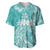 Polynesian Women's Day Baseball Jersey Plumeria Passion - Teal LT7 Teal - Polynesian Pride