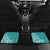 Polynesian Women's Day Car Mats Plumeria Passion - Teal LT7 Set 2pcs - Back Teal - Polynesian Pride