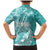 Polynesian Women's Day Family Matching Mermaid Dress and Hawaiian Shirt Plumeria Passion - Teal LT7 - Polynesian Pride