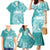 Polynesian Women's Day Family Matching Mermaid Dress and Hawaiian Shirt Plumeria Passion - Teal LT7 - Polynesian Pride