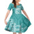 Polynesian Women's Day Family Matching Puletasi and Hawaiian Shirt Plumeria Passion - Teal LT7 Daughter's Dress Teal - Polynesian Pride