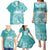 Polynesian Women's Day Family Matching Puletasi and Hawaiian Shirt Plumeria Passion - Teal LT7 - Polynesian Pride