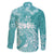 Polynesian Women's Day Family Matching Puletasi and Hawaiian Shirt Plumeria Passion - Teal LT7 - Polynesian Pride