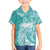 Polynesian Women's Day Family Matching Short Sleeve Bodycon Dress and Hawaiian Shirt Plumeria Passion - Teal LT7 Son's Shirt Teal - Polynesian Pride