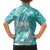 Polynesian Women's Day Family Matching Summer Maxi Dress and Hawaiian Shirt Plumeria Passion - Teal LT7 - Polynesian Pride