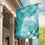 Polynesian Women's Day Garden Flag Plumeria Passion - Teal LT7 House Flag Teal - Polynesian Pride